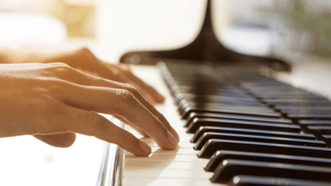 Close up of hands on piano keys, Main Street Music LLC Q1 2023 Blog pic